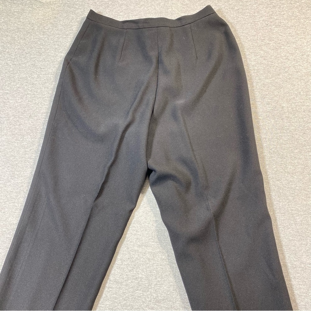 Donna Gray Dress Pants Women Sz 10 Black Straight Leg Hi Rise Business Slacks - Picture 7 of 13
